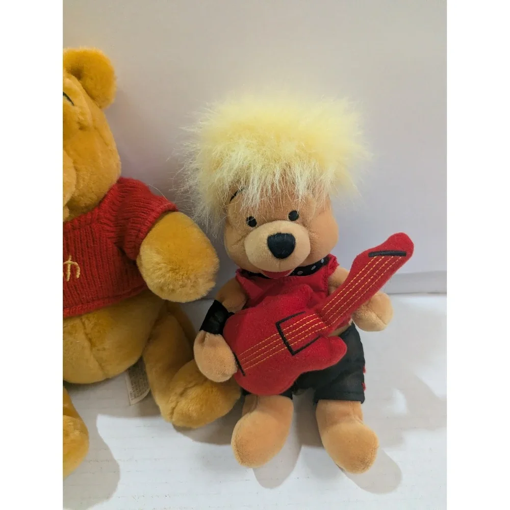 Disney Winnie the Pooh Plush Lot Rockstar Guitar Sears Vintage Walt Disney World